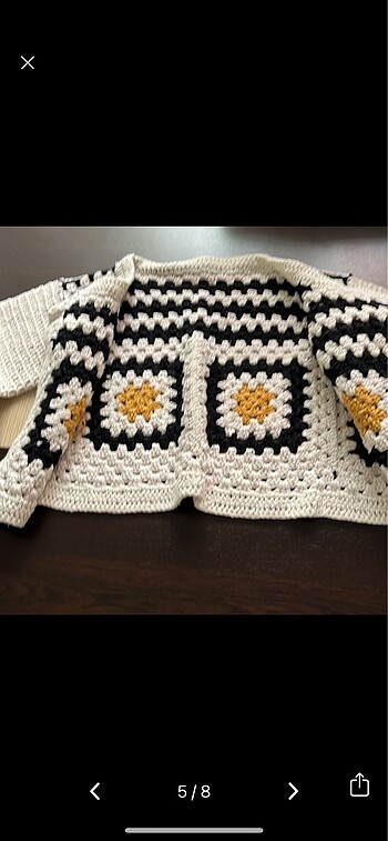 Crop örgü yelek - Görsel 5