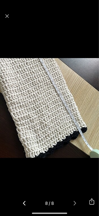 Crop örgü yelek - Görsel 8