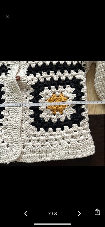 Crop örgü yelek - Görsel 7