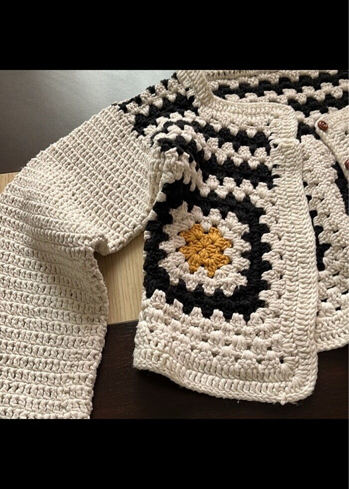 Crop örgü yelek - Görsel 2