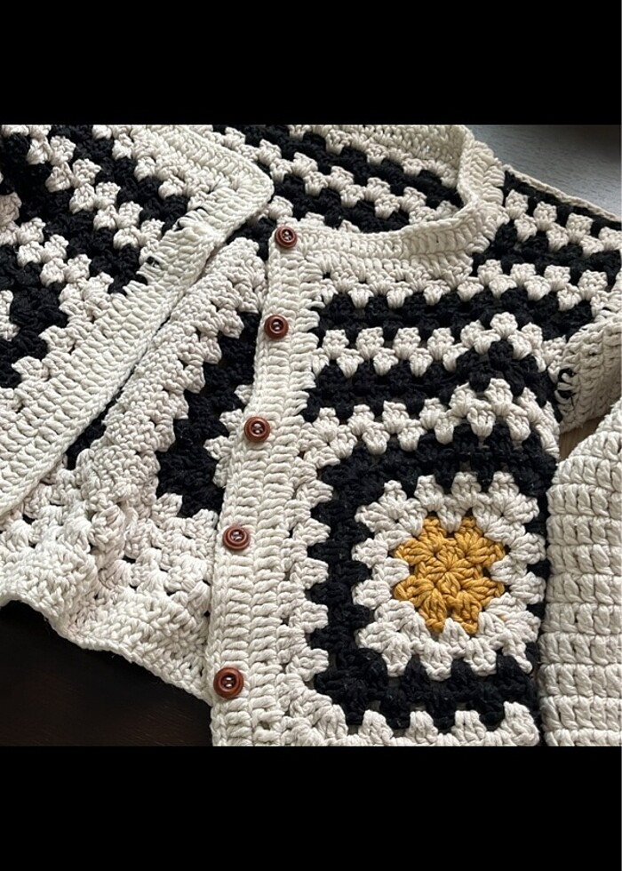 Crop örgü yelek - Görsel 3