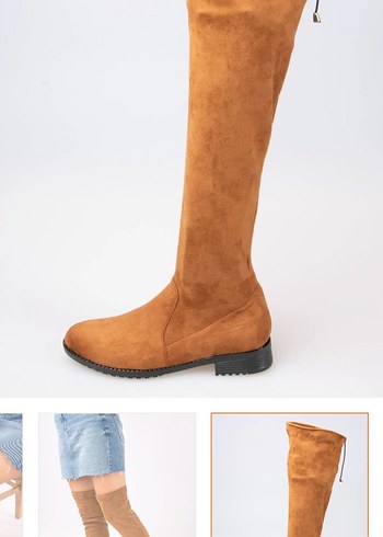 Diz üstü streç çorap bot - Görsel 5