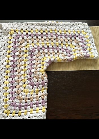 Çok Renkli crop Örgü Hırka - Görsel 3