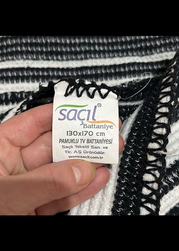 Gri Zebra Desenli Bohem tv battaniyesi - Görsel 4