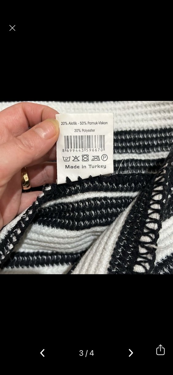 Gri Zebra Desenli Bohem tv battaniyesi - Görsel 3