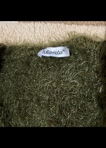 Örgü Kadın Hırka, Uzun Kollu, Haki - Görsel 3