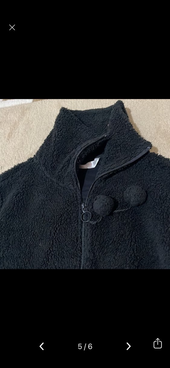 Siyah Yumuşak Kürklü Kadın Mont - Görsel 5