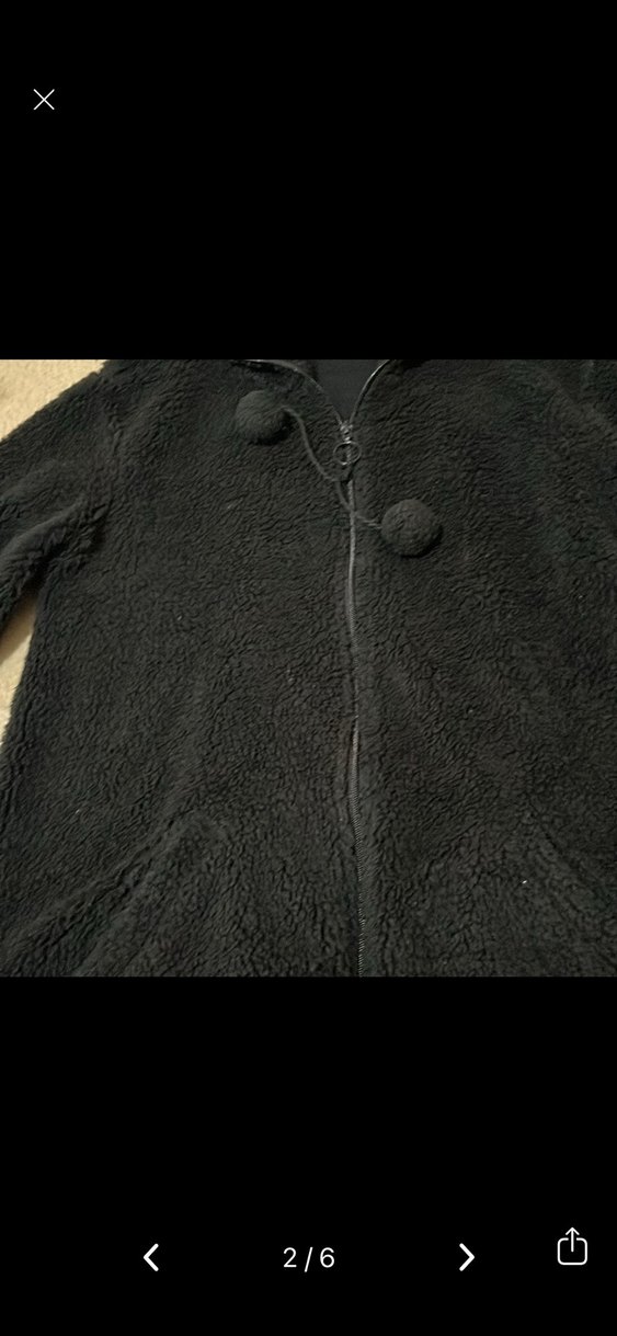 Siyah Yumuşak Kürklü Kadın Mont - Görsel 2