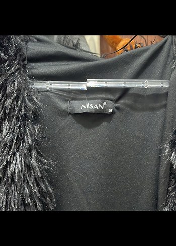 Uzun Siyah Kürklü Kadın Kaban - Görsel 2