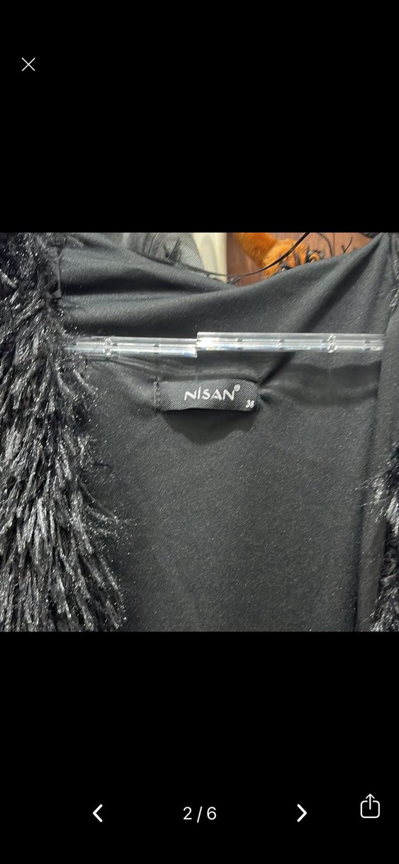 Uzun Siyah Kürklü Kadın Kaban - Görsel 2