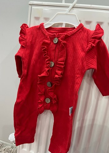 Nakışlı Triko Pembe Bebek Kız Tulum - Görsel 6