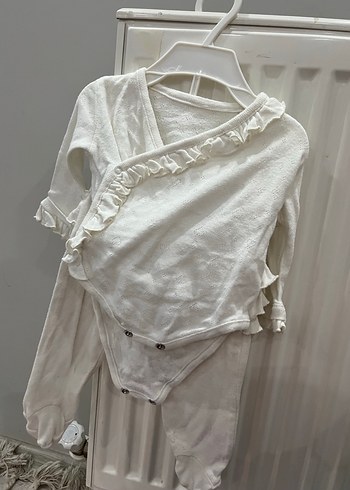 Nakışlı Triko Pembe Bebek Kız Tulum - Görsel 7