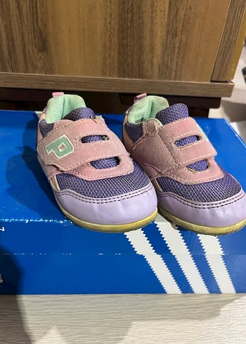 Kız Çocuk Mor Cırt Cırtlı Sneakers - Görsel 2