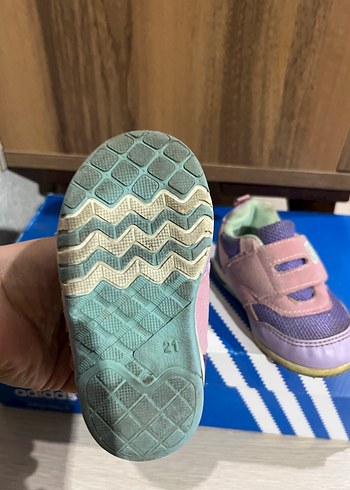 Kız Çocuk Mor Cırt Cırtlı Sneakers - Görsel 3