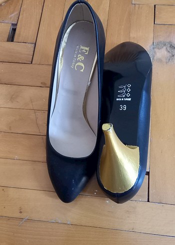 Klasik Stiletto sarı topuk - Görsel 6