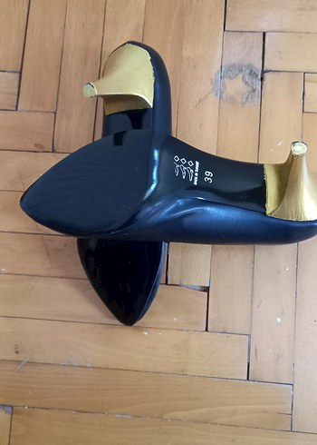 Klasik Stiletto sarı topuk - Görsel 7