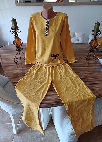 0 Pamuklu pijama takımı 38 40 Bedene