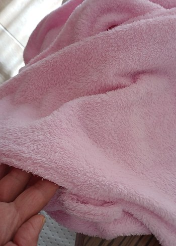 Pastel Pembe welsoft kumaş sabahlık sıcacık - Görsel 4