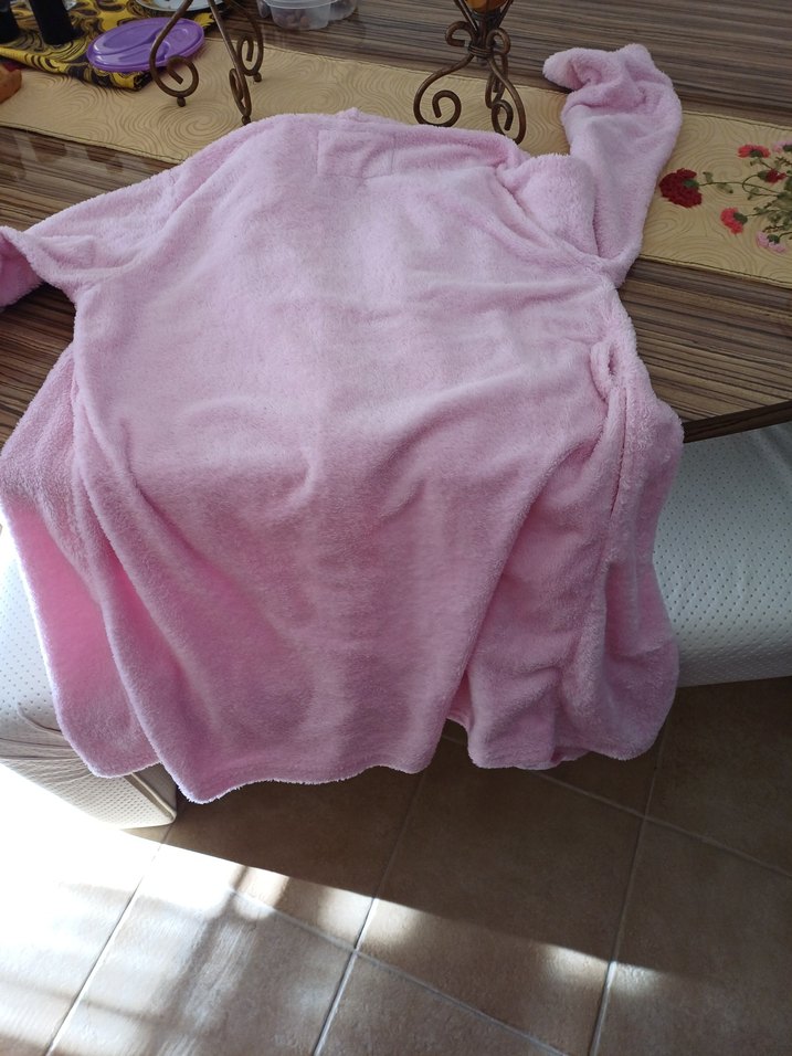 Pastel Pembe welsoft kumaş sabahlık sıcacık - Görsel 2