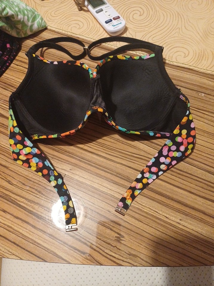 Kadın Çok Renkli Desenli Mini Bikini Üstü - Görsel 5