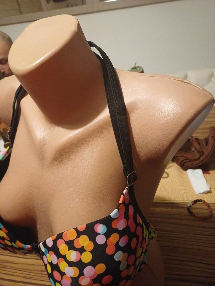 Kadın Çok Renkli Desenli Mini Bikini Üstü - Görsel 3