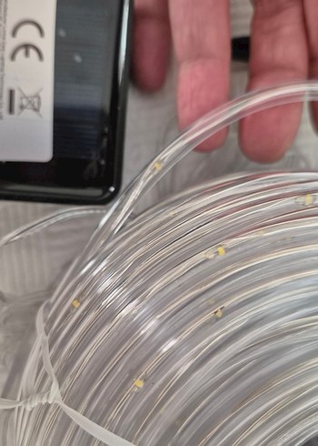 32 metre güneş enerjili Şeffaf tüplü, hortumlu peri led