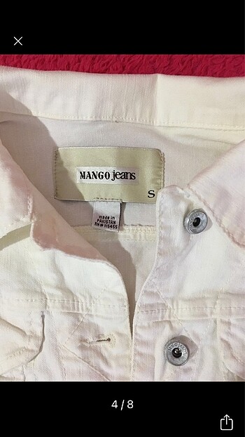 s Beden beyaz Renk Mango ceket