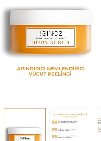 SİNOZ Arındırıcı Nemlendirici Vücut Peelingi - Görsel 2