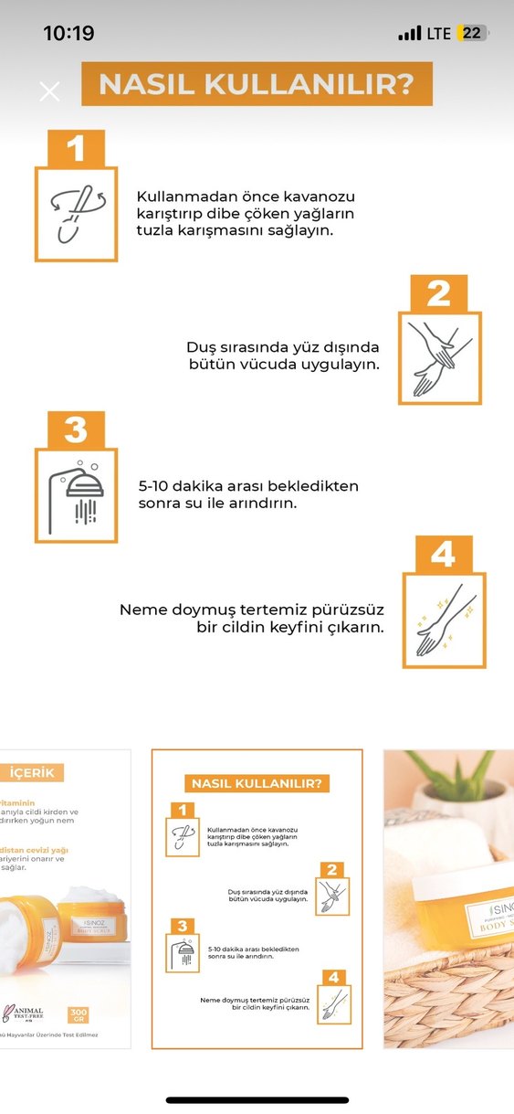 SİNOZ Arındırıcı Nemlendirici Vücut Peelingi - Görsel 5