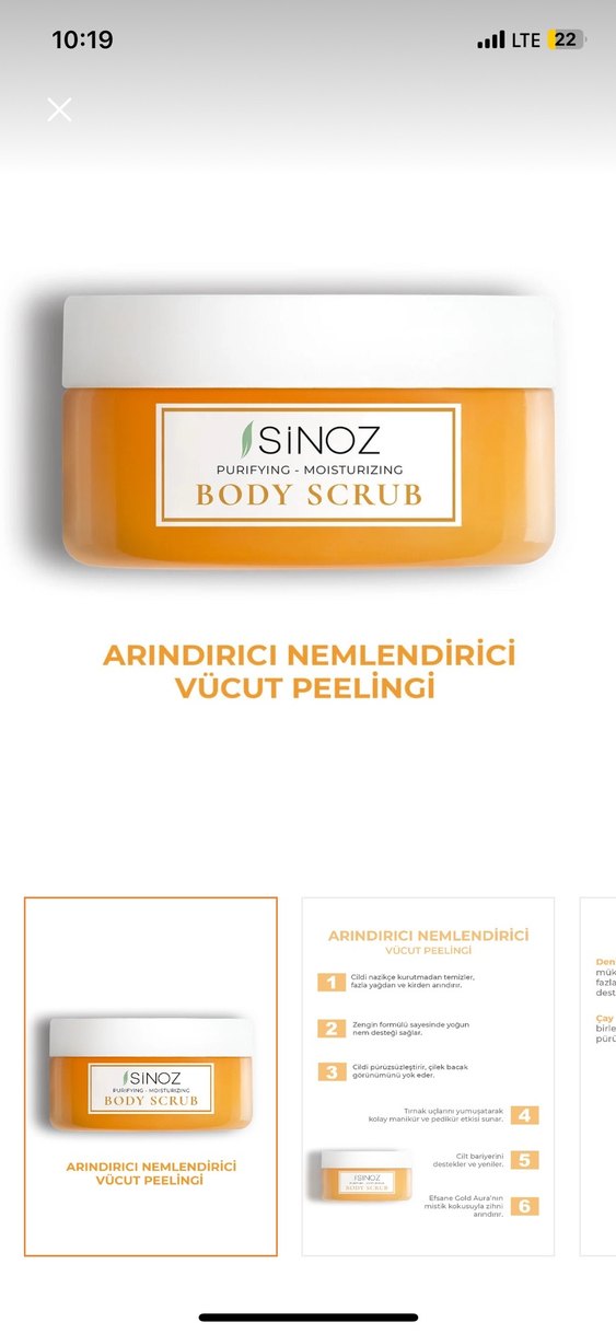 SİNOZ Arındırıcı Nemlendirici Vücut Peelingi - Görsel 2