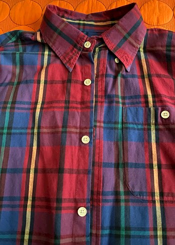 Düğmeli, Çok Renkli Kadın Gömlek - Görsel 3