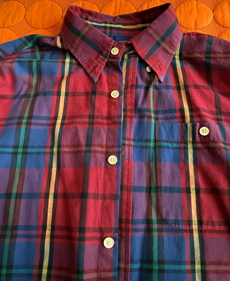 Düğmeli, Çok Renkli Kadın Gömlek - Görsel 3