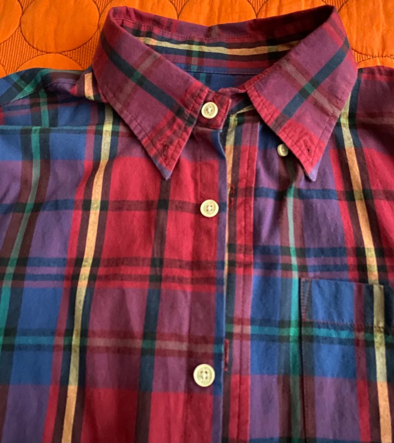 Düğmeli, Çok Renkli Kadın Gömlek - Görsel 2