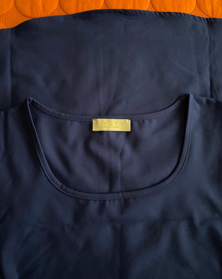 Kolsuz Lacivert Kadın Bluz - Görsel 2