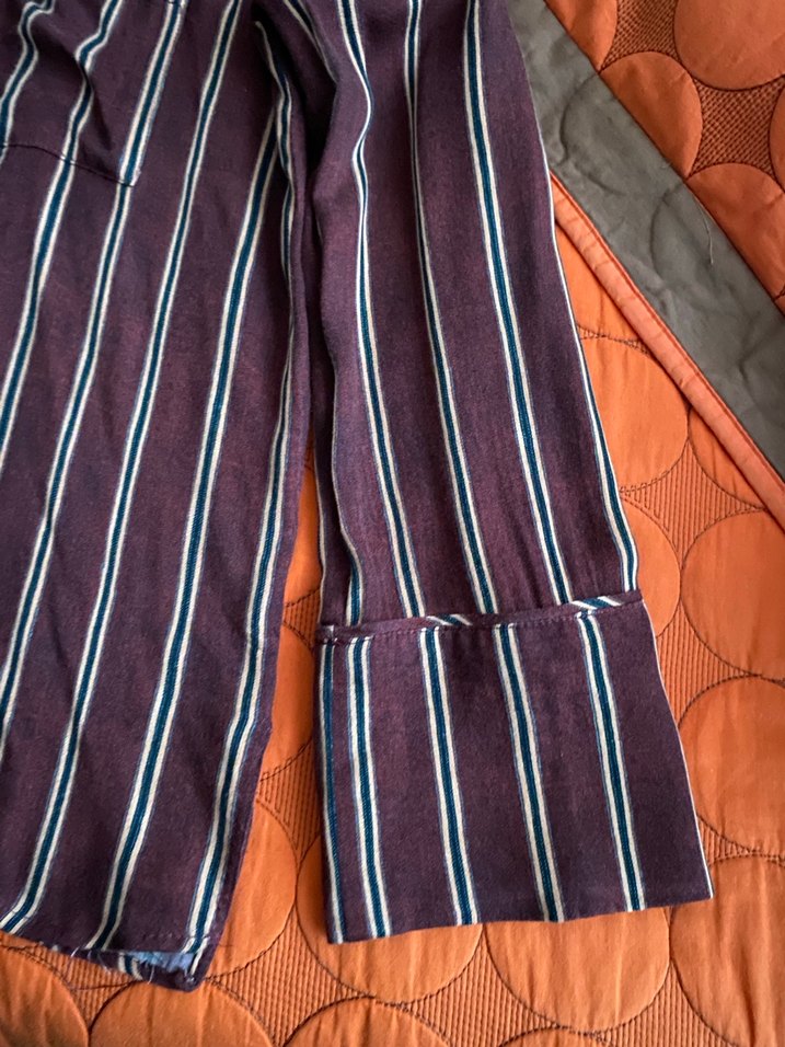 Düğmeli Çizgili Kadın Gömlek - Görsel 3