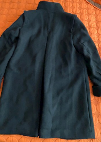 Düğmeli Siyah Kaban - Görsel 6