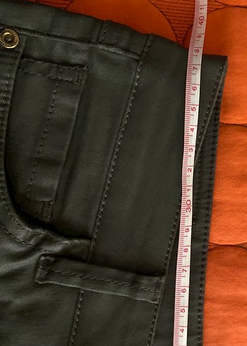 Kemer Detaylı Koyu yeşil Kadın Kumaş Pantolon - Görsel 5