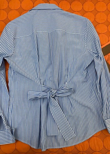 Mudo Collection Kadın Mavi Çizgili Gömlek - Görsel 5