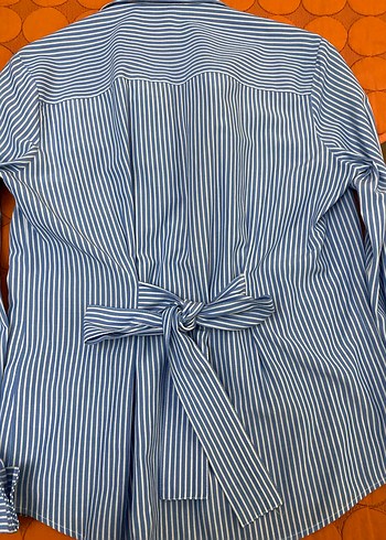 Mudo Collection Kadın Mavi Çizgili Gömlek - Görsel 6