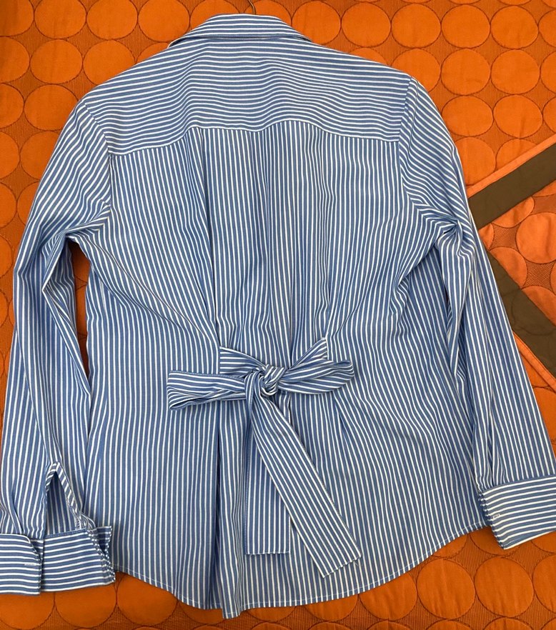 Mudo Collection Kadın Mavi Çizgili Gömlek - Görsel 5