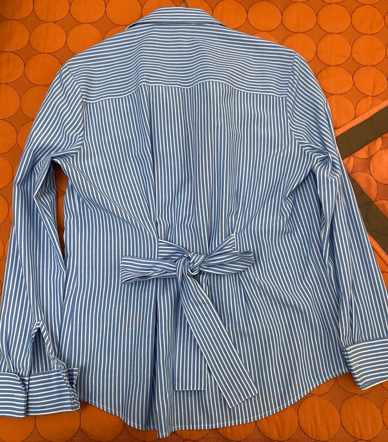 Mudo Collection Kadın Mavi Çizgili Gömlek - Görsel 4