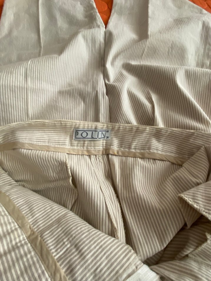 Çizgili Kumaş Pantolon - Görsel 4