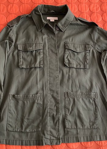 Asker yeşili Düğmeli Kadın Ceket - Görsel 2