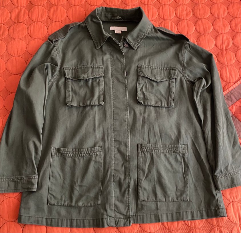 Asker yeşili Düğmeli Kadın Ceket - Görsel 2