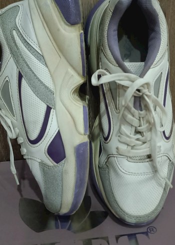 Fasihon Mor Bağcıklı Kadın Spor Ayakkabı - Görsel 6