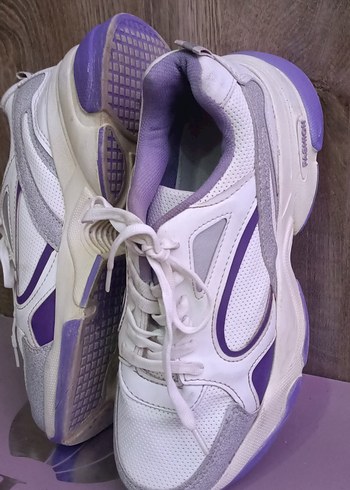 Fasihon Mor Bağcıklı Kadın Spor Ayakkabı - Görsel 2