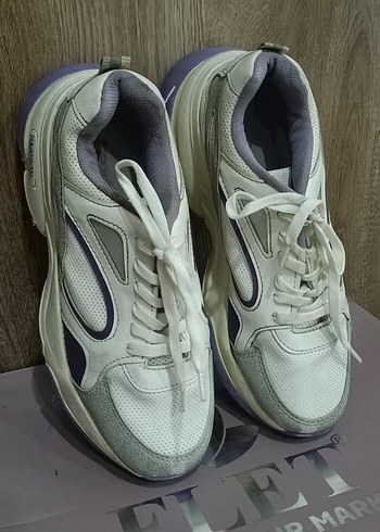 Fasihon Mor Bağcıklı Kadın Spor Ayakkabı - Görsel 5