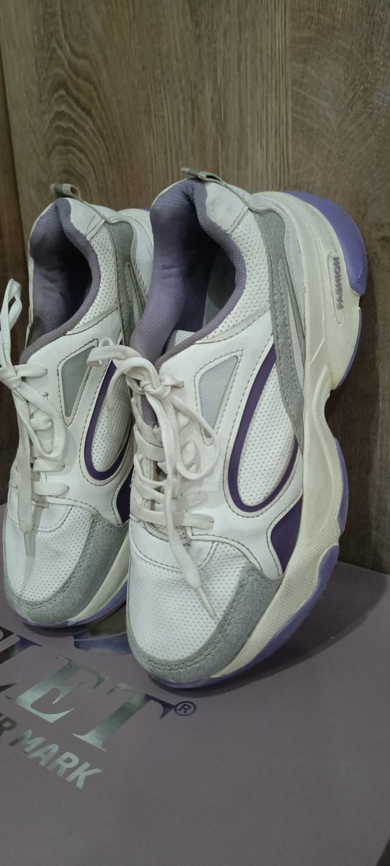 Fasihon Mor Bağcıklı Kadın Spor Ayakkabı - Görsel 3