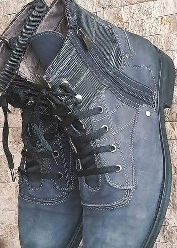 Yds dağcı botu lacivert Bağcıklı Erkek Street Style Bot - Görsel 3