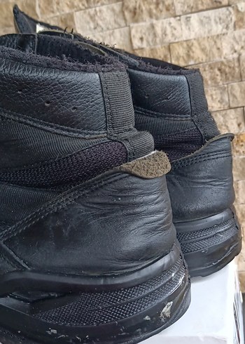 Genç marka Erkek Siyah Deri Sokak Stili Tokalı Bot - Görsel 4